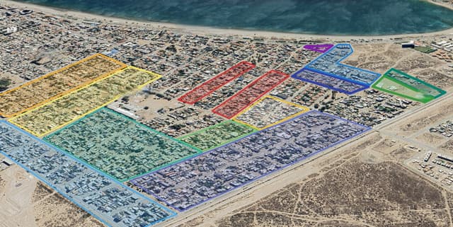 Vista aérea de desarrollos finalizados en Puerto Madryn